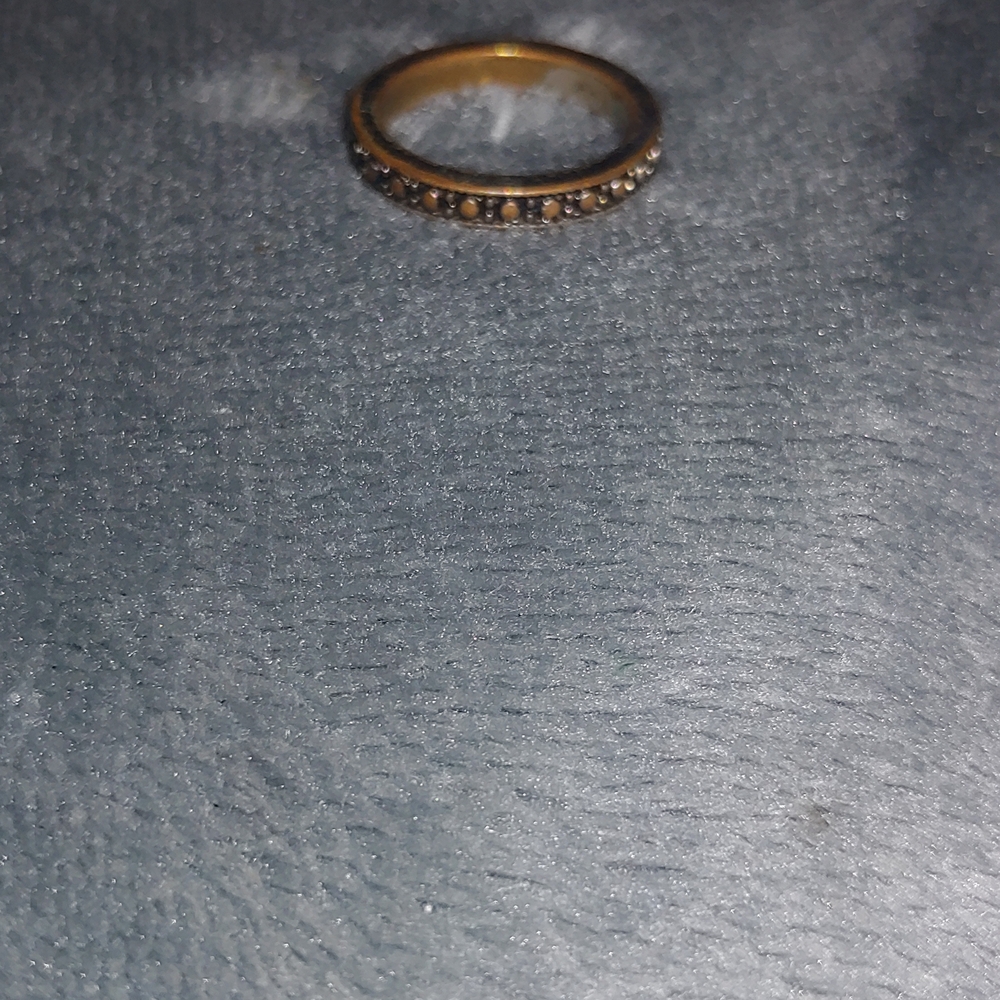 Rusted Silver and Black Women's Ring